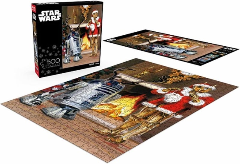 Buffalo Games â€“ Disney Star Warsâ„¢ - All I Want for Christmas is R2-500 Piece Holiday Jigsaw Puzzle - Festive, Puzzles for Adults and Families â€“ Precision-Cut Pieces, Winter Artwork - Image 1